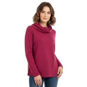 Lands' End Pink Cowl Neck Top Sz Small